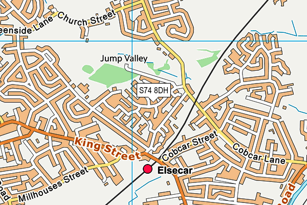 S74 8DH map - OS VectorMap District (Ordnance Survey)
