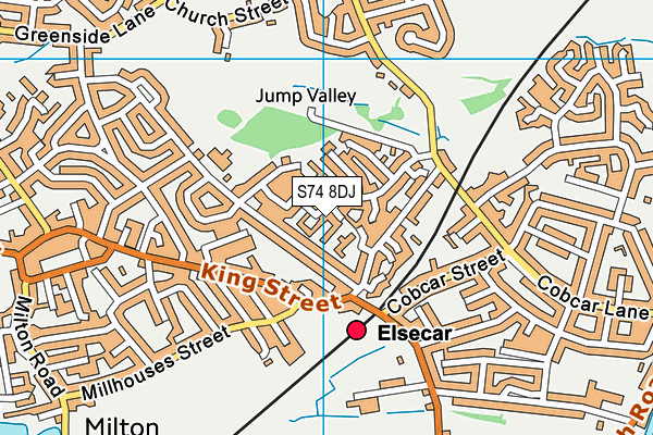 S74 8DJ map - OS VectorMap District (Ordnance Survey)