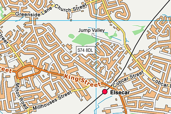 S74 8DL map - OS VectorMap District (Ordnance Survey)