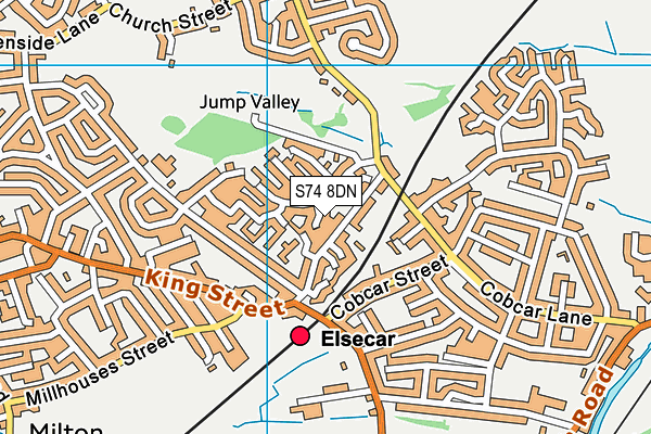 S74 8DN map - OS VectorMap District (Ordnance Survey)