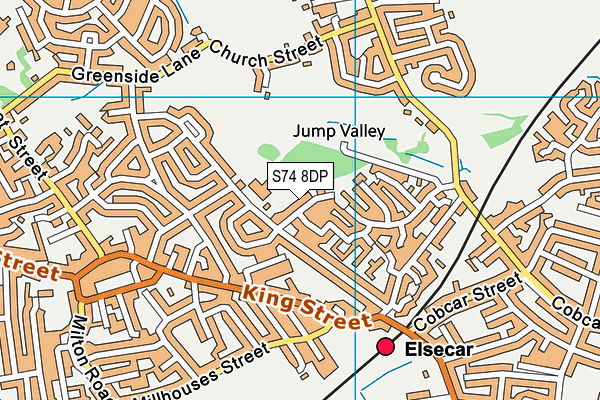 S74 8DP map - OS VectorMap District (Ordnance Survey)