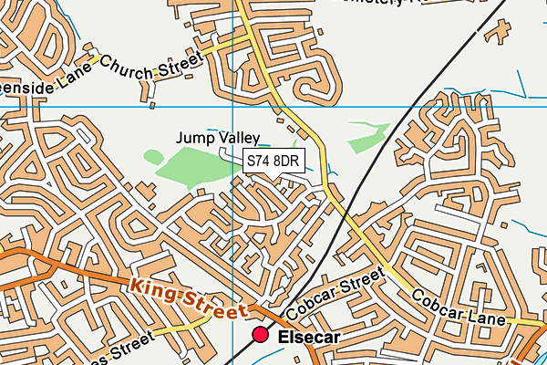 S74 8DR map - OS VectorMap District (Ordnance Survey)