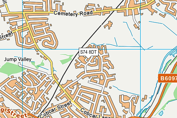 S74 8DT map - OS VectorMap District (Ordnance Survey)
