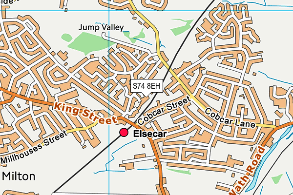 S74 8EH map - OS VectorMap District (Ordnance Survey)