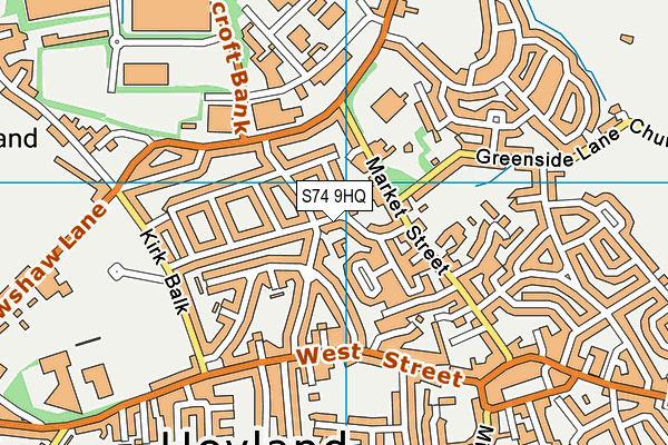 S74 9HQ map - OS VectorMap District (Ordnance Survey)