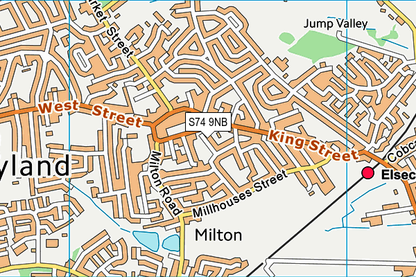 S74 9NB map - OS VectorMap District (Ordnance Survey)