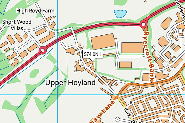 S74 9NH map - OS VectorMap District (Ordnance Survey)