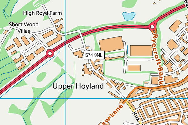 S74 9NL map - OS VectorMap District (Ordnance Survey)