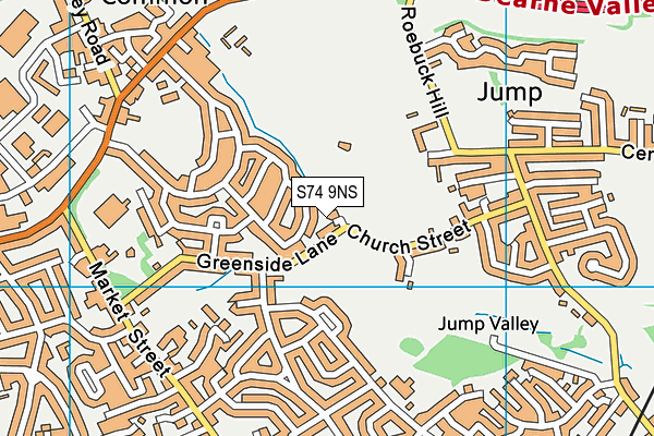 S74 9NS map - OS VectorMap District (Ordnance Survey)