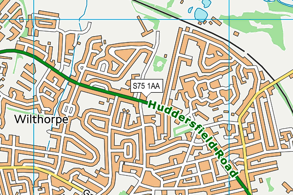 S75 1AA map - OS VectorMap District (Ordnance Survey)