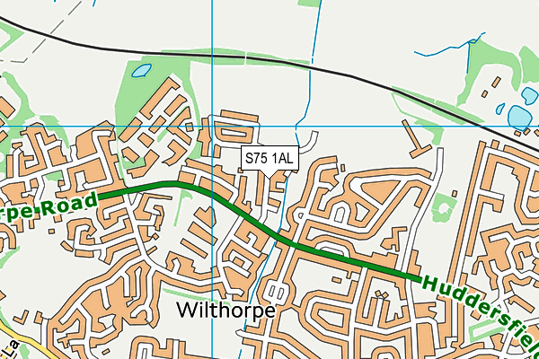 S75 1AL map - OS VectorMap District (Ordnance Survey)