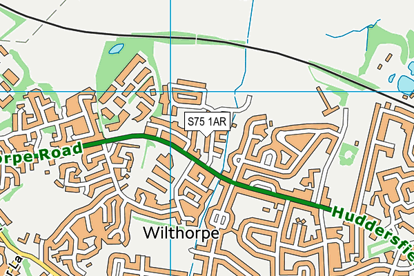 S75 1AR map - OS VectorMap District (Ordnance Survey)