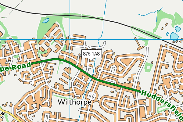 S75 1AS map - OS VectorMap District (Ordnance Survey)