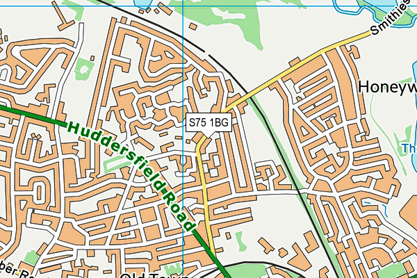 S75 1BG map - OS VectorMap District (Ordnance Survey)