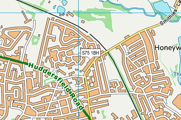 S75 1BH map - OS VectorMap District (Ordnance Survey)