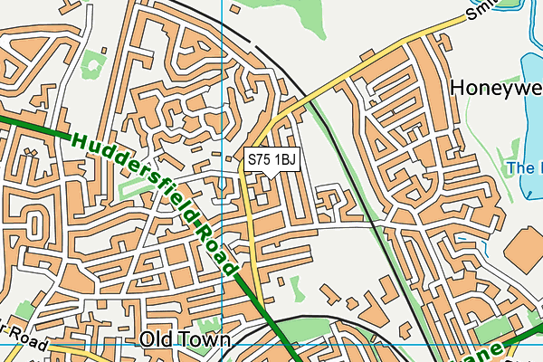 S75 1BJ map - OS VectorMap District (Ordnance Survey)