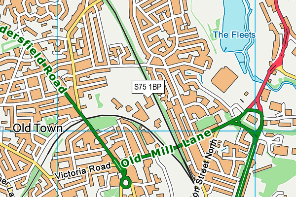 S75 1BP map - OS VectorMap District (Ordnance Survey)