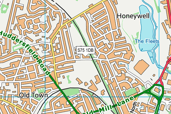 Barnsley College (Honeywell Sports Village) map (S75 1DB) - OS VectorMap District (Ordnance Survey)