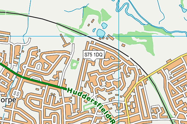S75 1DQ map - OS VectorMap District (Ordnance Survey)