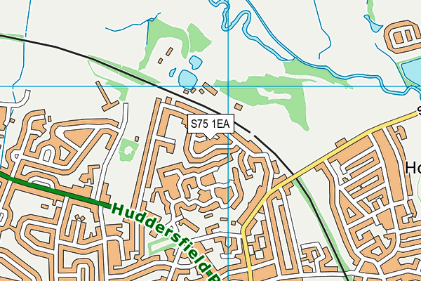 S75 1EA map - OS VectorMap District (Ordnance Survey)