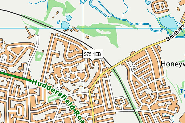 S75 1EB map - OS VectorMap District (Ordnance Survey)