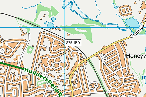 S75 1ED map - OS VectorMap District (Ordnance Survey)