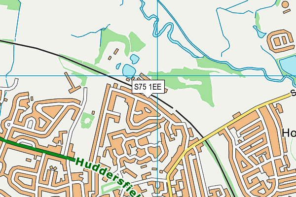 S75 1EE map - OS VectorMap District (Ordnance Survey)