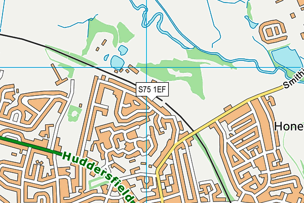 S75 1EF map - OS VectorMap District (Ordnance Survey)