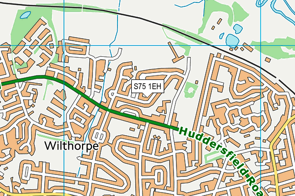 S75 1EH map - OS VectorMap District (Ordnance Survey)