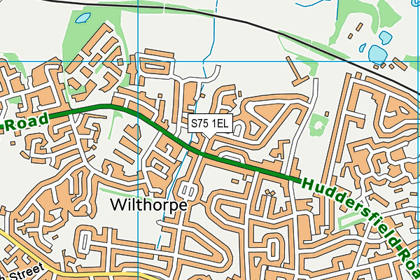 S75 1EL map - OS VectorMap District (Ordnance Survey)