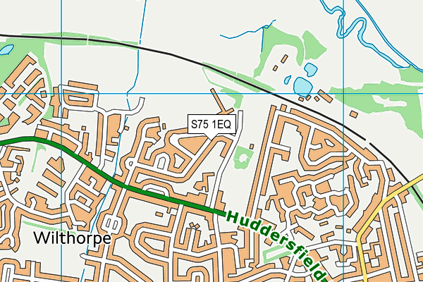 S75 1EQ map - OS VectorMap District (Ordnance Survey)