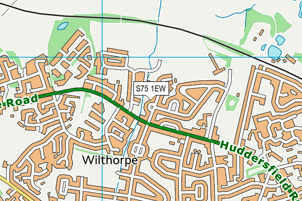 S75 1EW map - OS VectorMap District (Ordnance Survey)