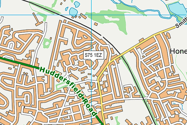 S75 1EZ map - OS VectorMap District (Ordnance Survey)