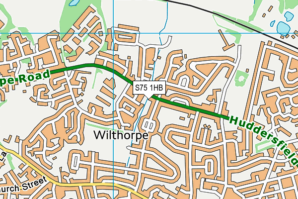 S75 1HB map - OS VectorMap District (Ordnance Survey)