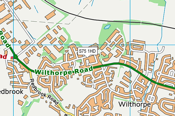 S75 1HD map - OS VectorMap District (Ordnance Survey)