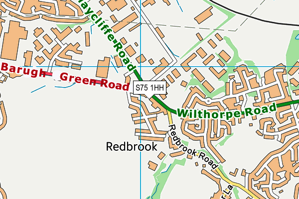 S75 1HH map - OS VectorMap District (Ordnance Survey)