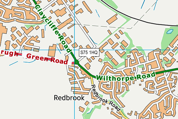 S75 1HQ map - OS VectorMap District (Ordnance Survey)