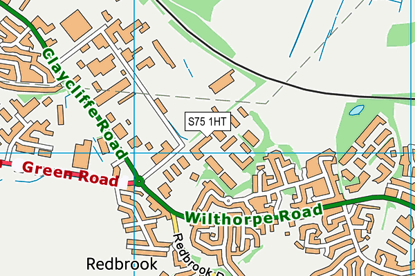 S75 1HT map - OS VectorMap District (Ordnance Survey)