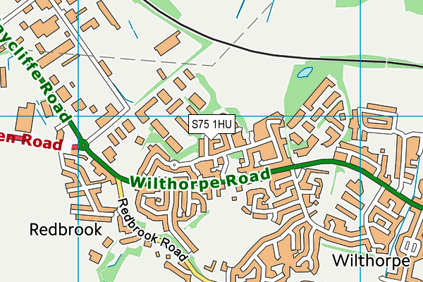 S75 1HU map - OS VectorMap District (Ordnance Survey)