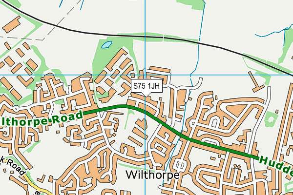 S75 1JH map - OS VectorMap District (Ordnance Survey)