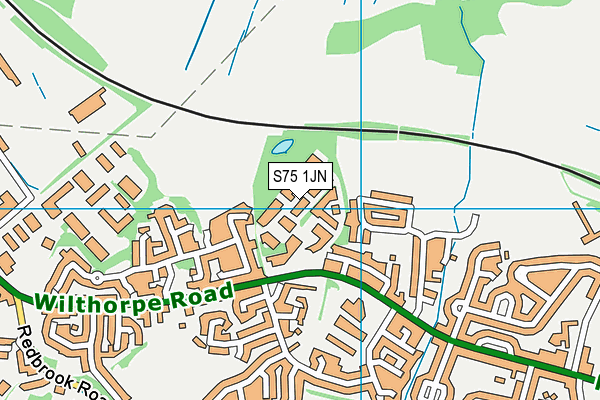 S75 1JN map - OS VectorMap District (Ordnance Survey)