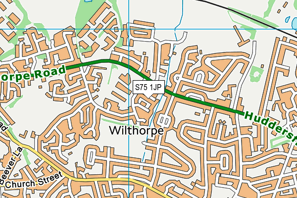 S75 1JP map - OS VectorMap District (Ordnance Survey)