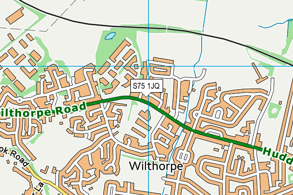 S75 1JQ map - OS VectorMap District (Ordnance Survey)