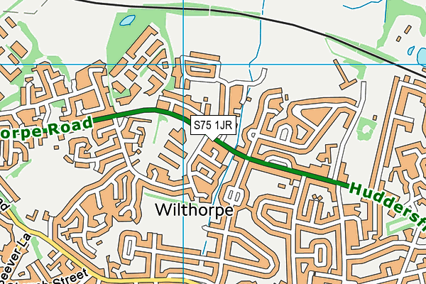 S75 1JR map - OS VectorMap District (Ordnance Survey)