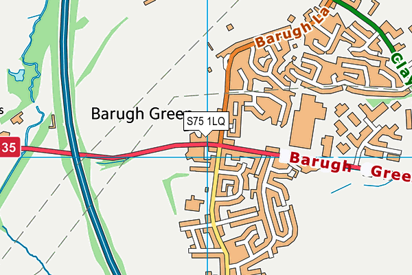 S75 1LQ map - OS VectorMap District (Ordnance Survey)