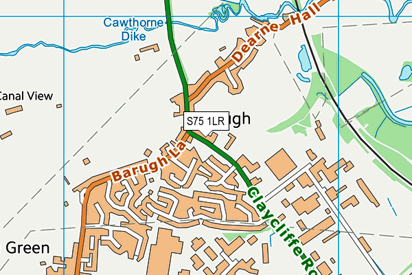 S75 1LR map - OS VectorMap District (Ordnance Survey)