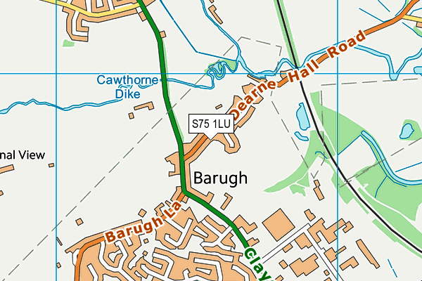 S75 1LU map - OS VectorMap District (Ordnance Survey)