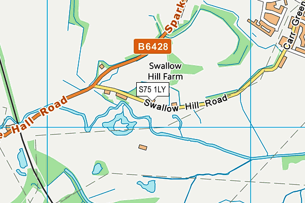 S75 1LY map - OS VectorMap District (Ordnance Survey)