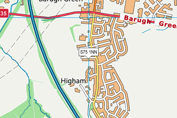 S75 1NN map - OS VectorMap District (Ordnance Survey)