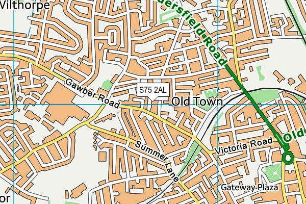 S75 2AL map - OS VectorMap District (Ordnance Survey)